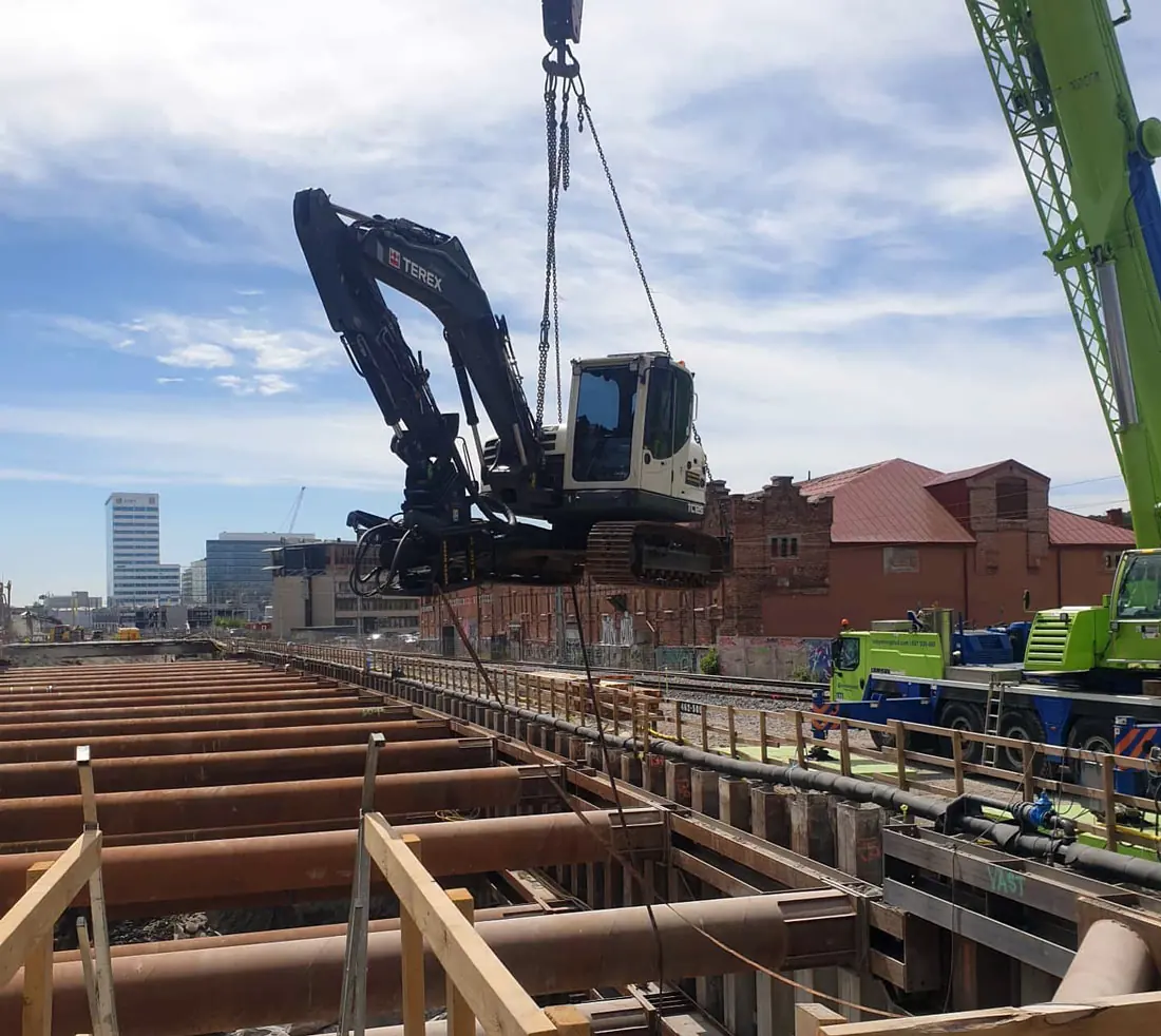 Detaljbild från bergspräckning